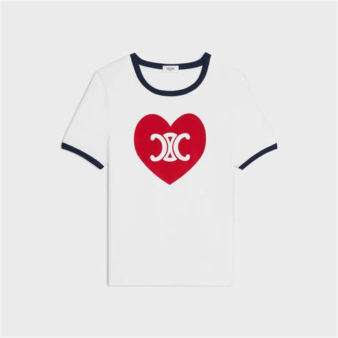 celine triomphe t shirt|HEART TRIOMPHE T.